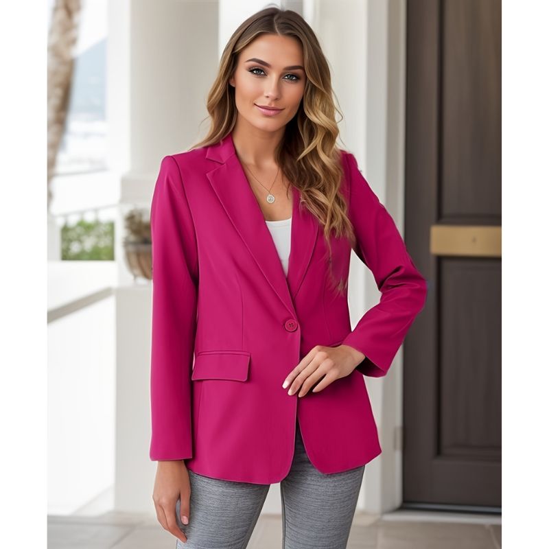 Open Front Blazer with Pockets