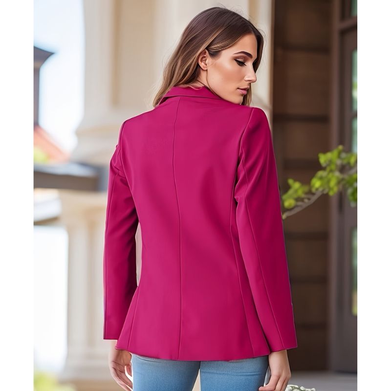 Open Front Blazer with Pockets