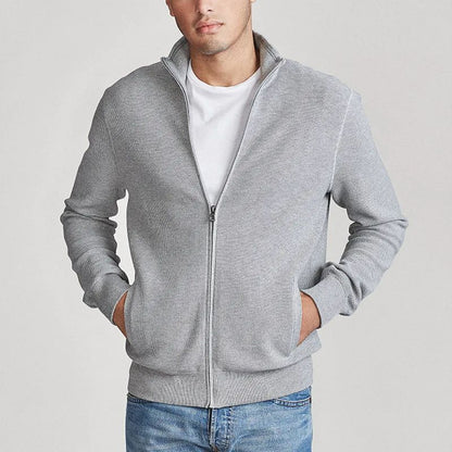 Cotton Zipper Cardigan