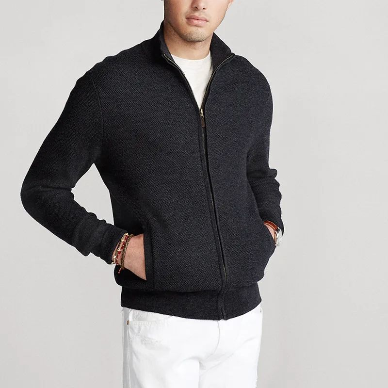 Cotton Zipper Cardigan