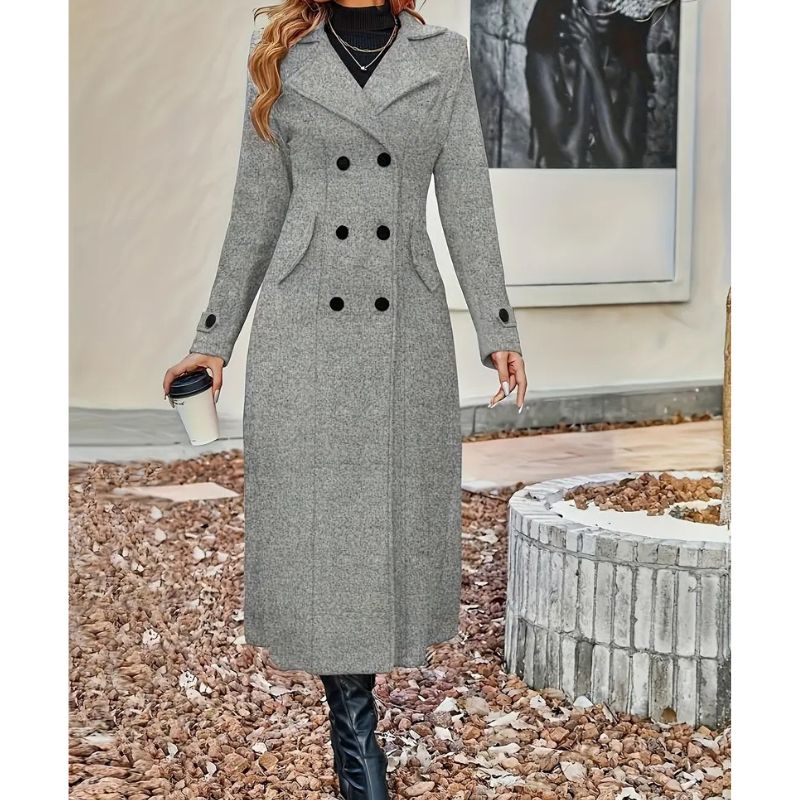 Elegant Double-Breasted Overcoat